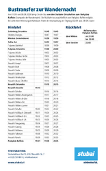 Stubai Wandernacht 2026 Shuttlebus Fahrplan