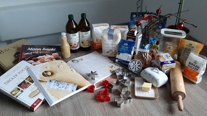 rezept und zutaten zum kekse backen 