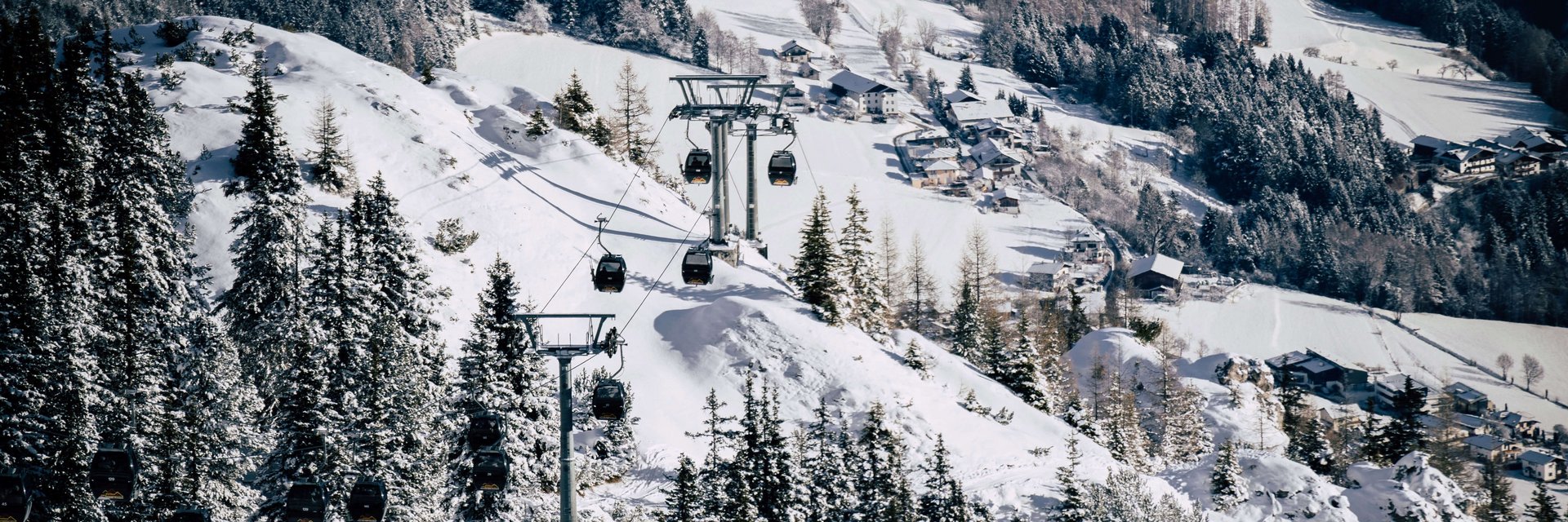 Kreuzjoch Gondelbahn in der Schlick 2000 im Winter