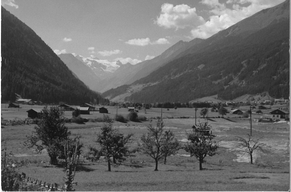 Alte Ansicht Stubaital Blick Richtung Stuabier Gletscher