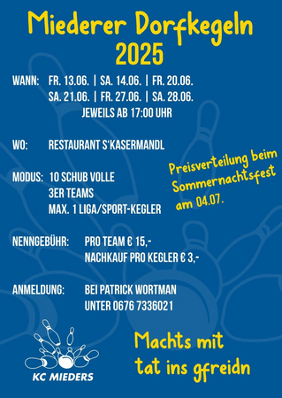 Miederer Dorfkegeln 2025